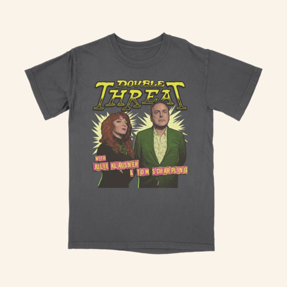 Double Threat Podcast Merch Portrait T-Shirt Christmas Gift Ideas For Him