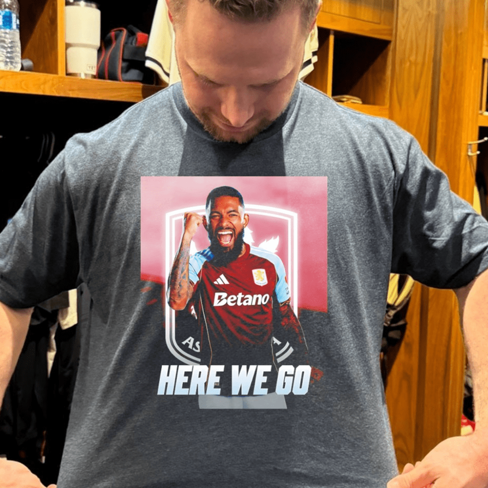 Douglas Luiz To Aston Villa Here We Go T-Shirt Douglas Luiz Merch Best Gift For A Soccer Fan