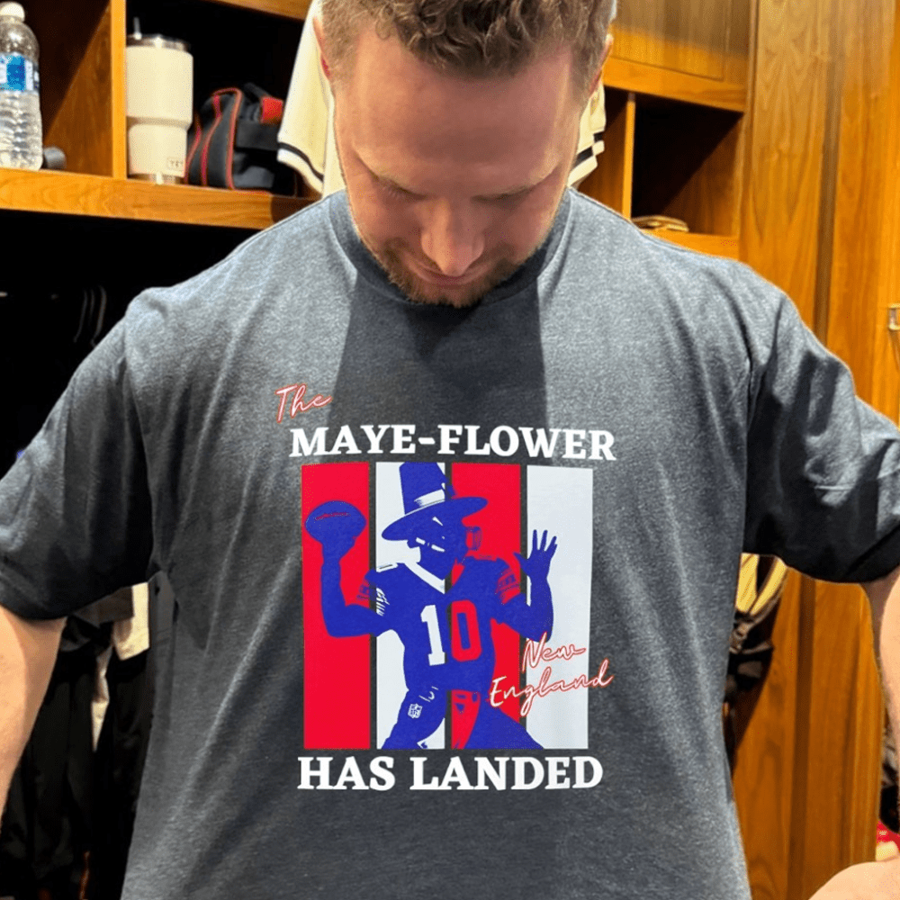 Drake Maye New England Football The Maye Flower Has Landed Shirt Best Gifts For Football Fans