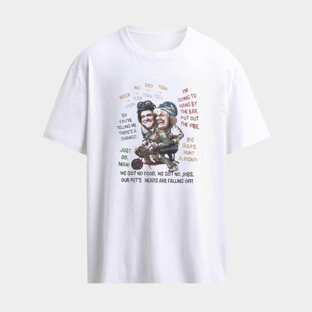 Dumb And Dumber Movie Quotes Collage Harry And Lloyd Mini Bike T-Shirt Fan Apparel Gifts