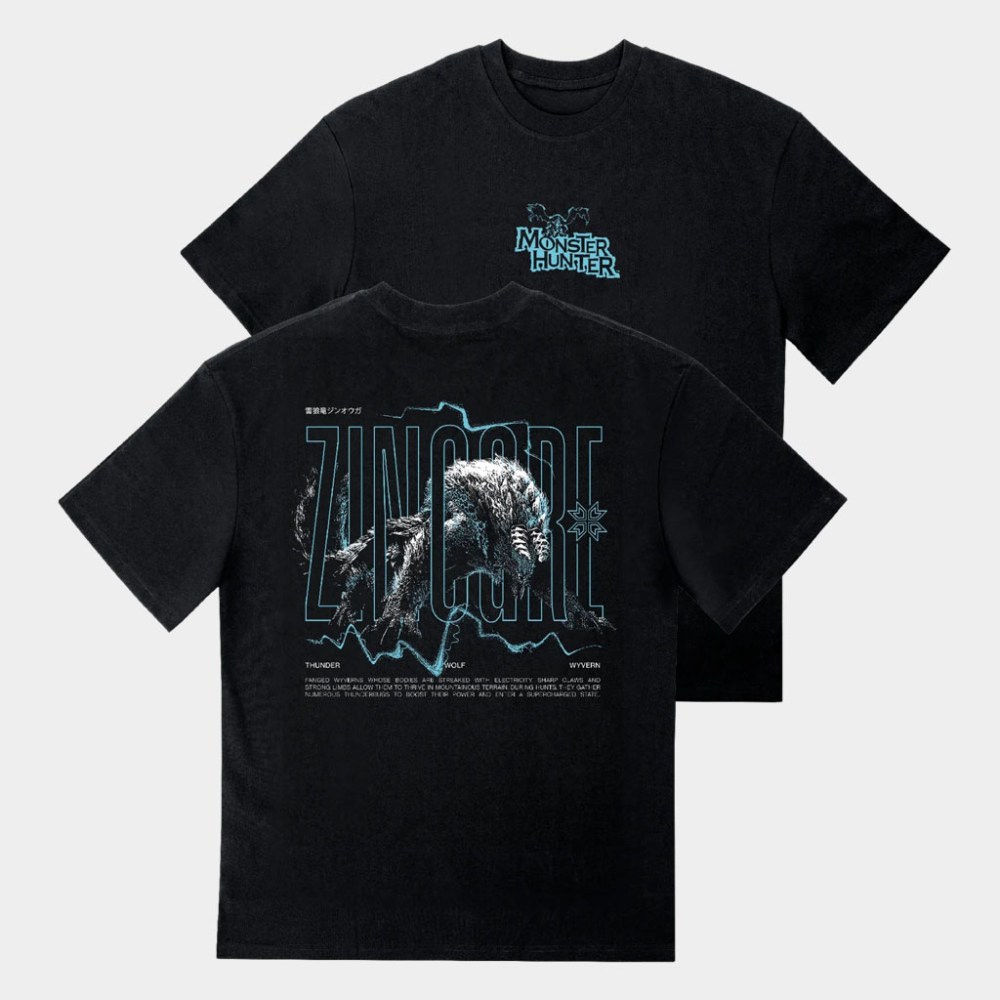 Dyenamik Merch Monster Hunter Zinogre T-Shirt Birthday Gift Ideas For Dad