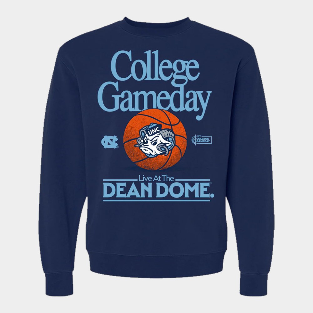 ESPN Merch College Gameday UNC Live At The Dean Dome Crewneck Sweatshirt Gifts For Brother