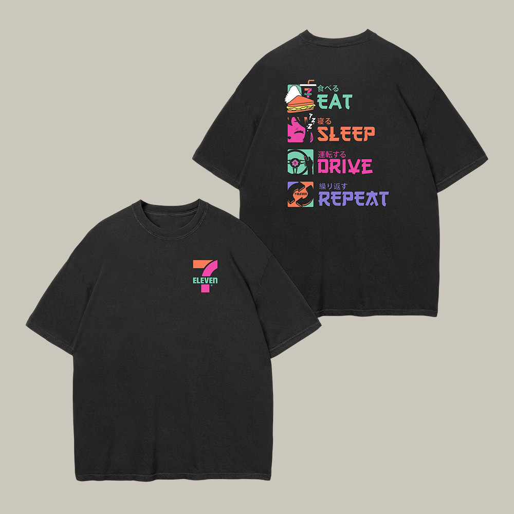 Eat Sleep Drive 7 Eleven T-Shirt 7 Eleven Birthday Shirt Unique Present For Friends