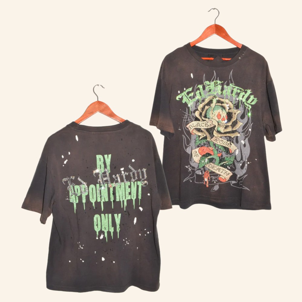 Ed Hardy Merch Black Rose Or Death Shirt By Appointment Only T-Shirt Gifts For Dad