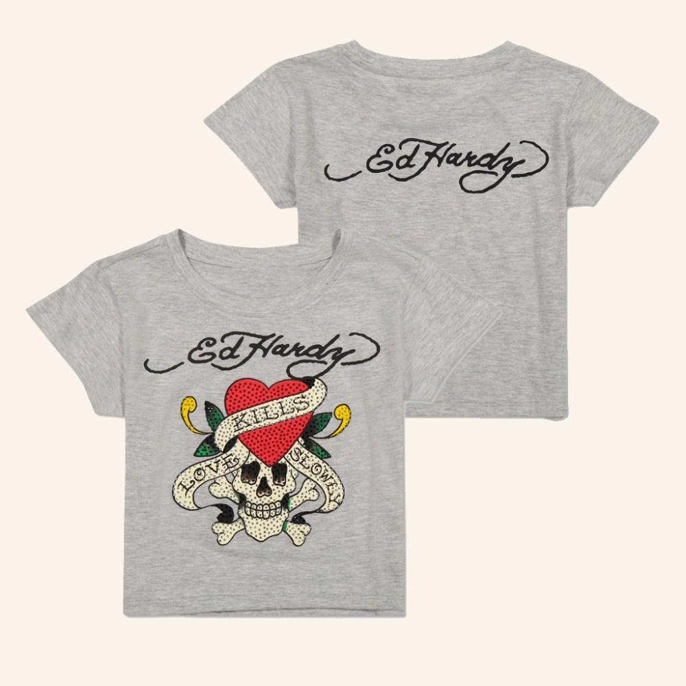 Ed Hardy Merch LKS Skull Baby Tee Ed Hardy Shirt Birthday Gifts For Besties