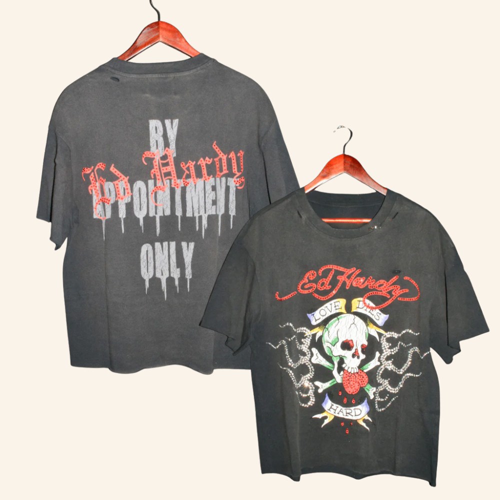 Ed Hardy Merch Skull Flame T-Shirt Birthday Ideas For Husband