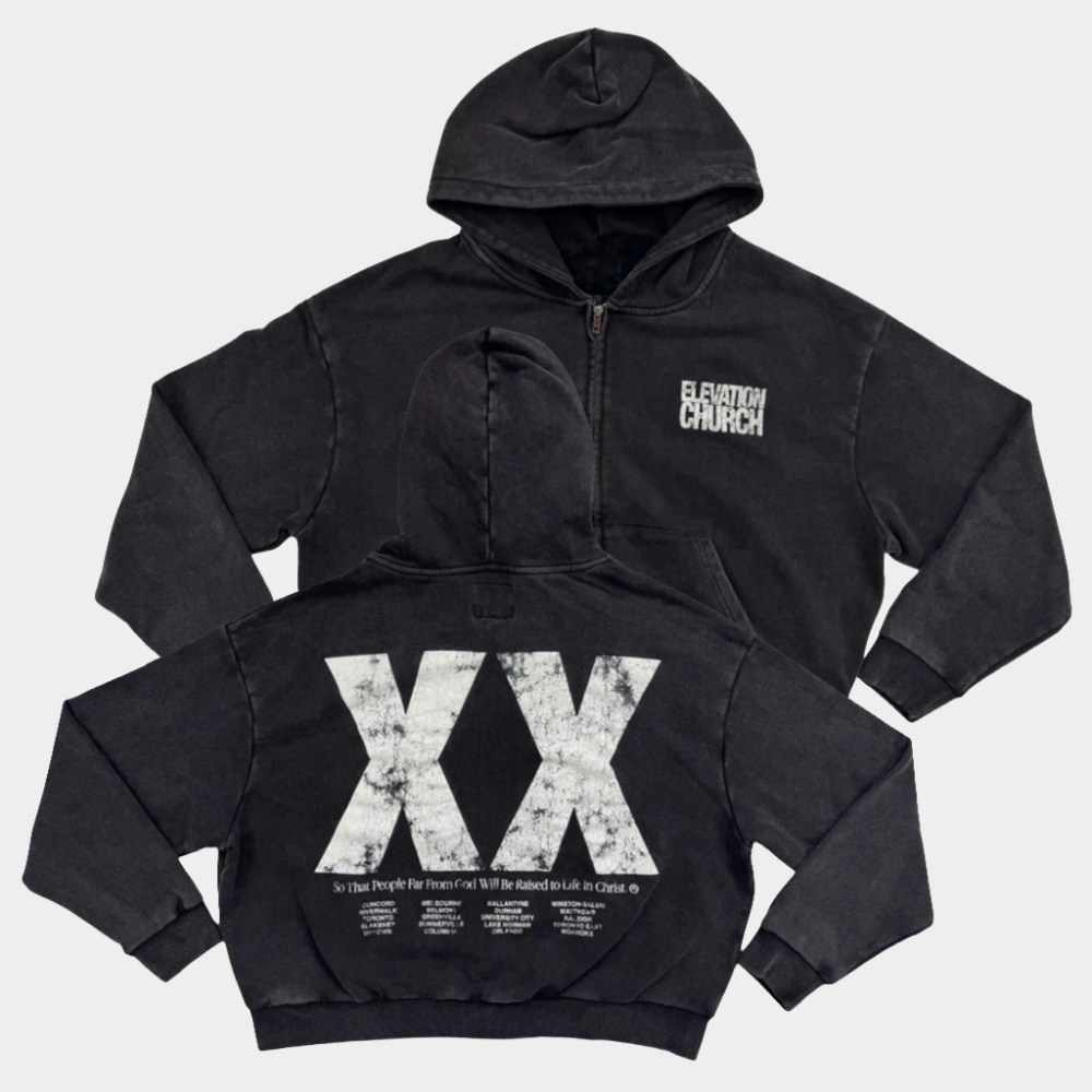 Elevation Church Merch XX Zip Hoodie Best Gifts For Christian Friends