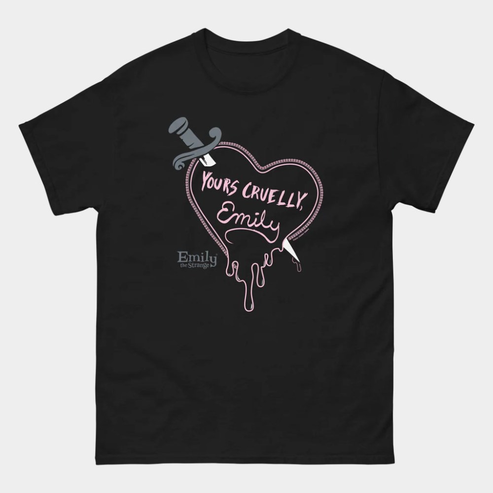 Emily Strange Merch Yours Cruelly Emily T-Shirt Birthday Gift For Girlfriend
