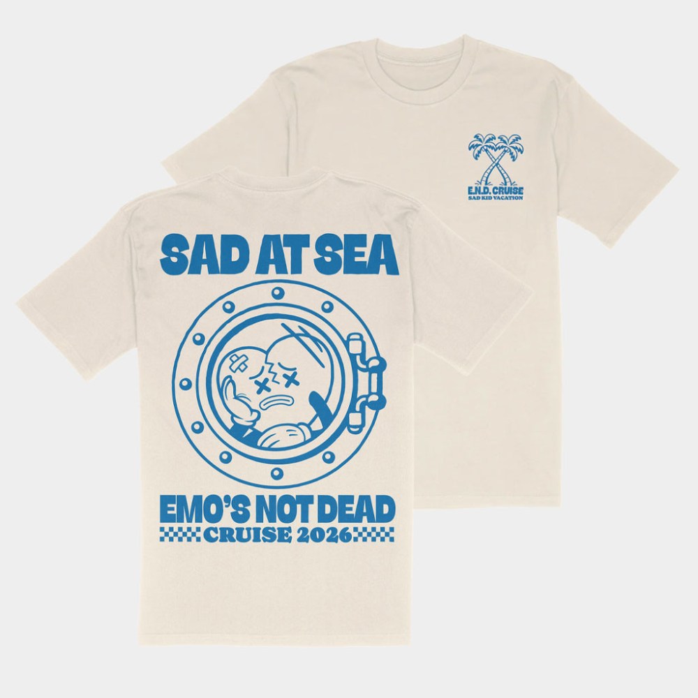 Emo's Not Dead Merch Sad At Sea T-Shirt Emo's Not Dead Cruise 2026 Shirt Gifts For Friends