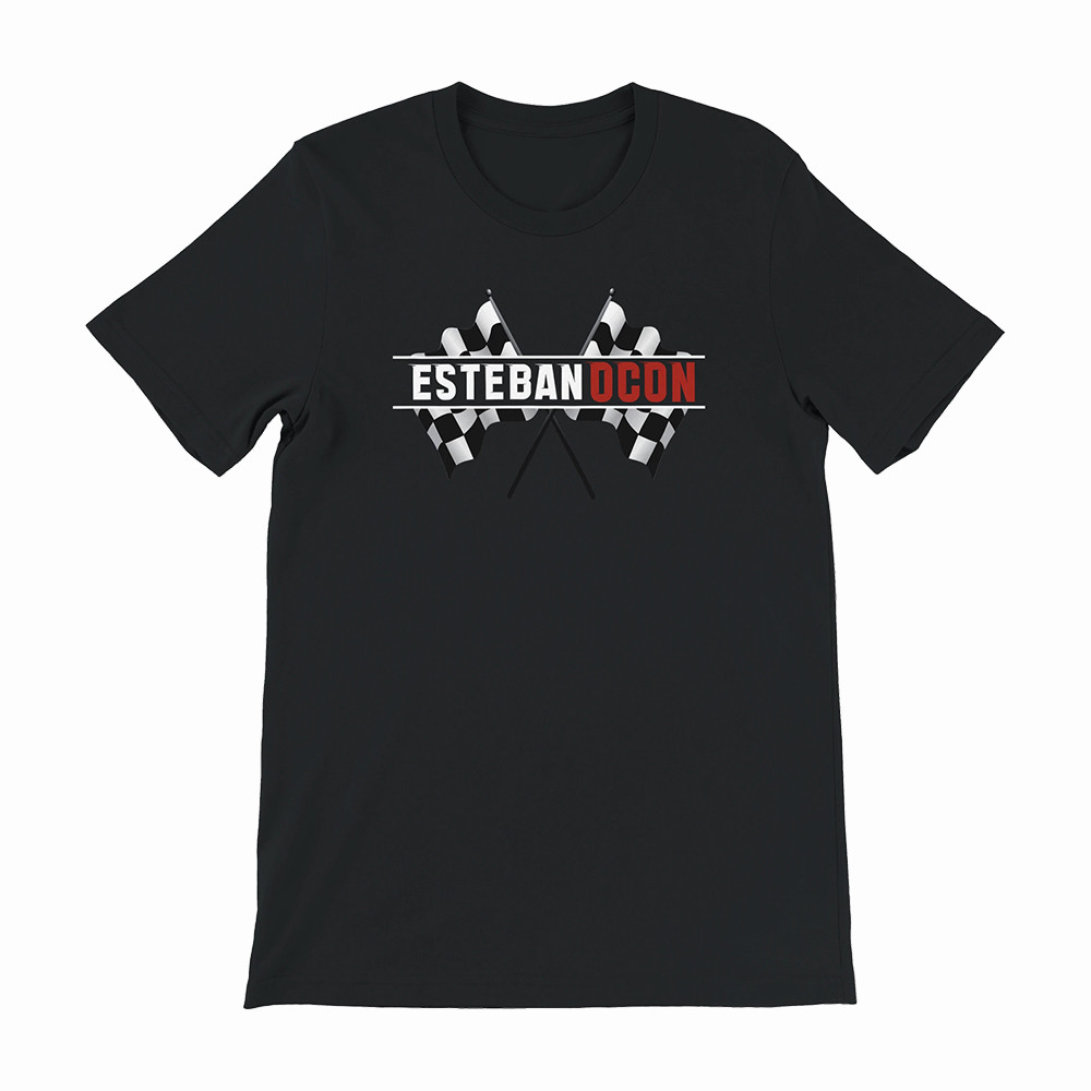 Esteban Ocon Chequered Flag Formula 1 T-Shirt F1 Miami 2026 Clothes Unique Gift For Husband