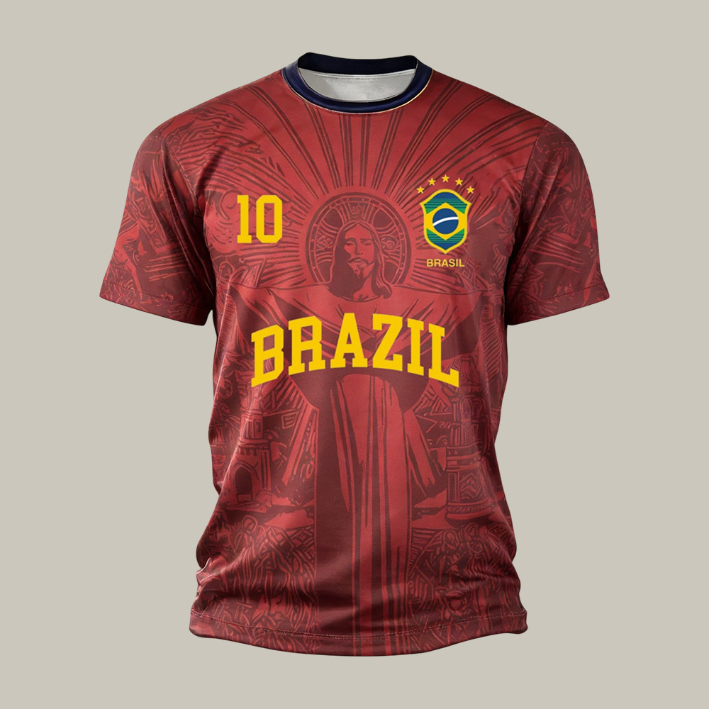 FIFA World Cup 2026 Brazil T-Shirt Christ Of Redeemer Apparel 2026 World Cup Gift For Fans