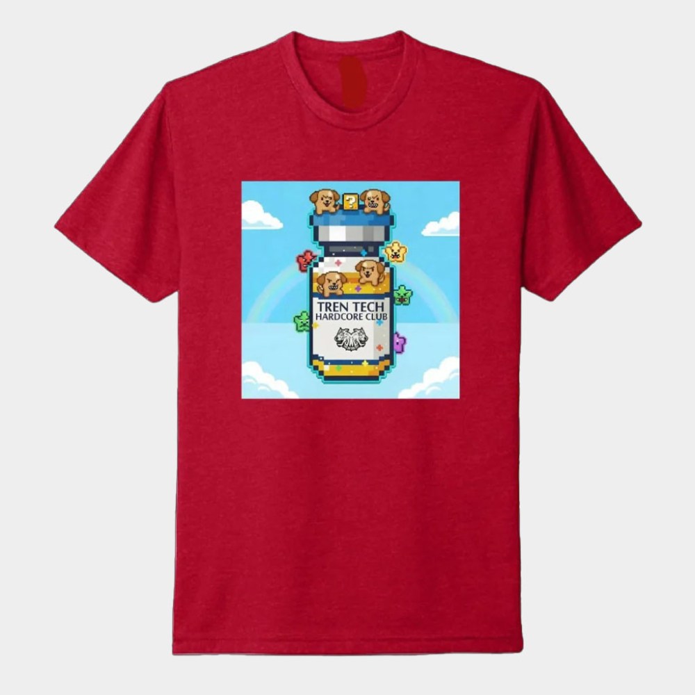 Feral Supplements Merch Pixel T-Shirt Tren Tech Hardcore Club Shirt Gift Ideas For Son