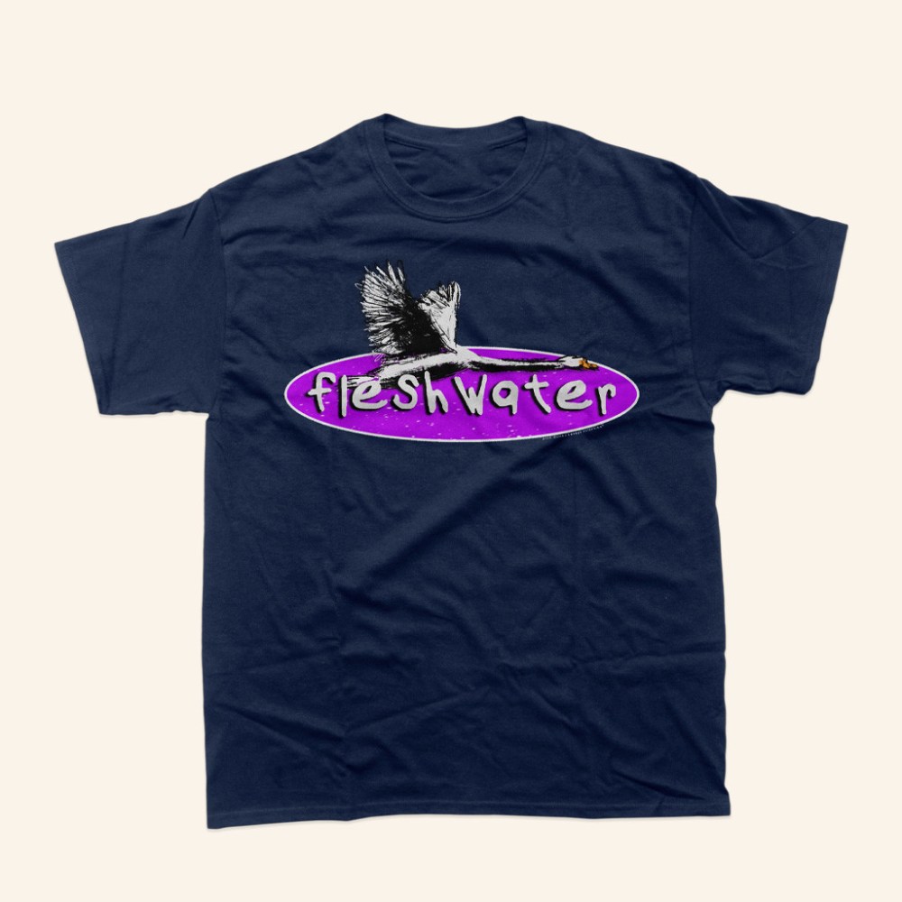 Fleshwater Merch Fleshwater Swan Navy T-Shirt Best Christmas Gifts For Boyfriend