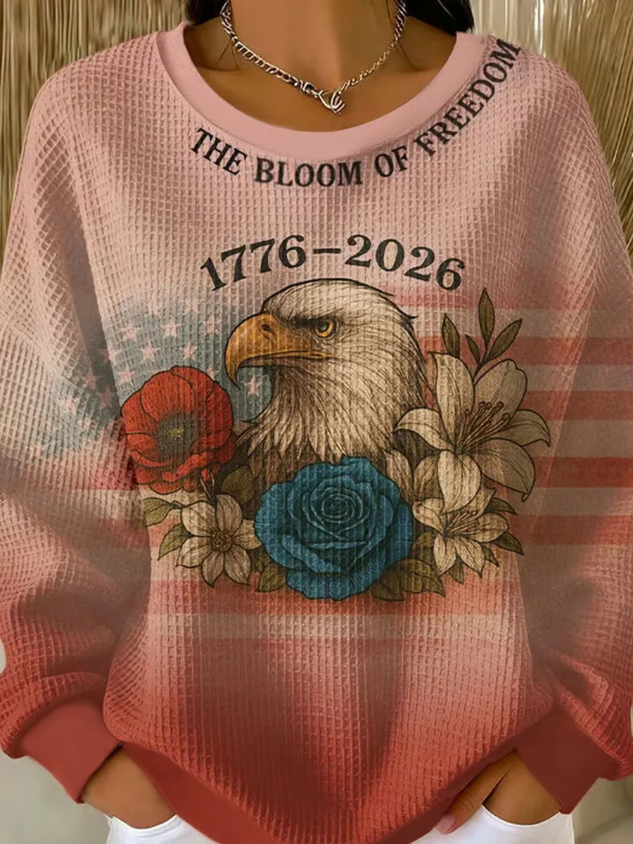Floral Eagle America 250th Anniversary 1776 2026 Sweatshirt The Bloom Of Freedom Shirt