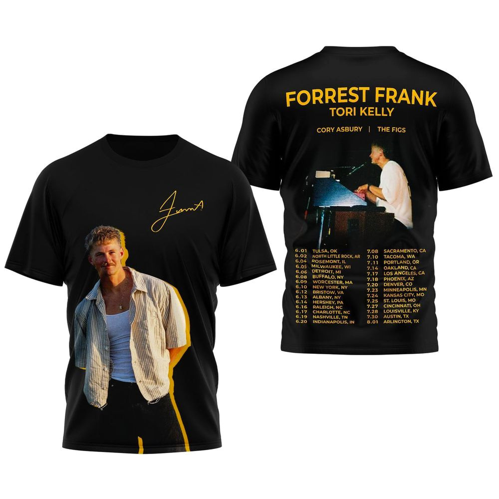 Forrest Frank Tori Kelly 2026 Tour T-Shirt Forrest Frank Merch Gift Ideas For Music Lovers