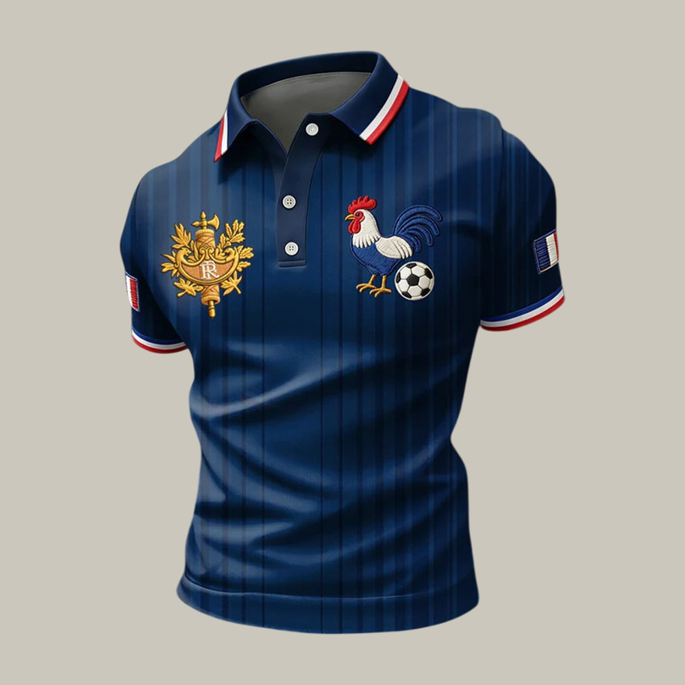 France 2026 FIFA World Cup Rooster Polo Shirt France National Soccer Team Shirt Fan Gear