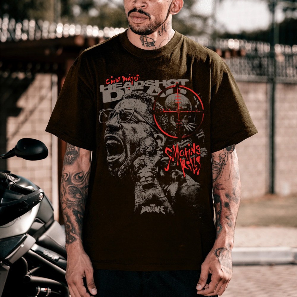 Full Violence Merch Smoking Kills T-Shirt Christmas Gift Ideas For Boyfriend