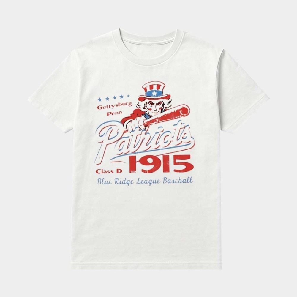 Gettysburg Patriots Pennsylvania Blue Ridge League Baseball Class D 1915 Shirt Fan Merch