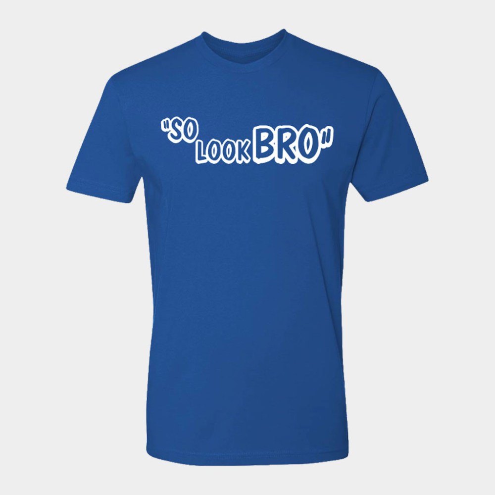 Ghost Gang Merch Blue White So Look Bro T-Shirt Birthday Present For Husband