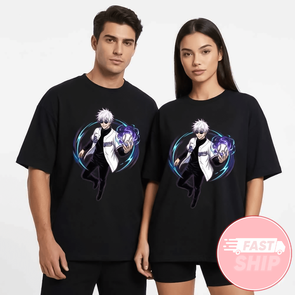 Gojo Satoru Jujutsu Kaisen Theme Night 2026 X Texas Rangers T-Shirt Fan Merch Gifts For Him Her
