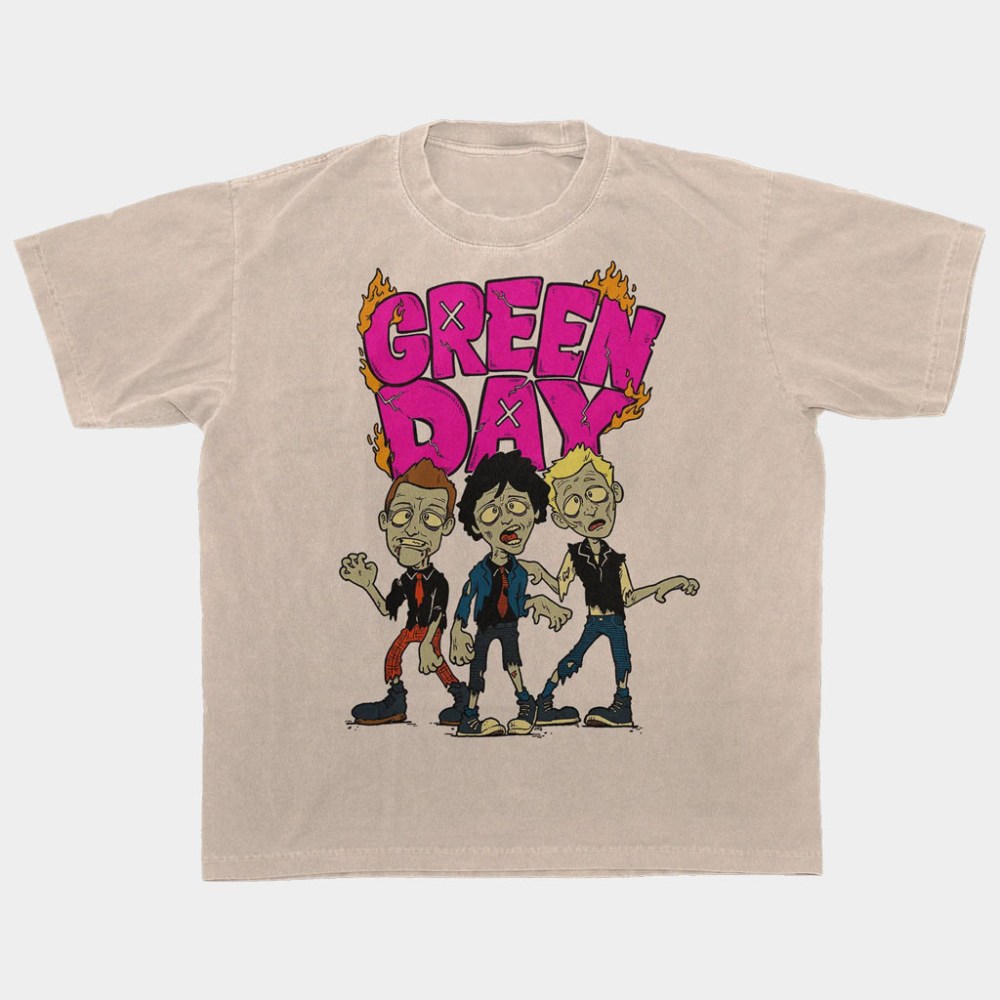 Green Day Merch Walking Green Day Zombie T-Shirt Green Day Shirt Present For Husband