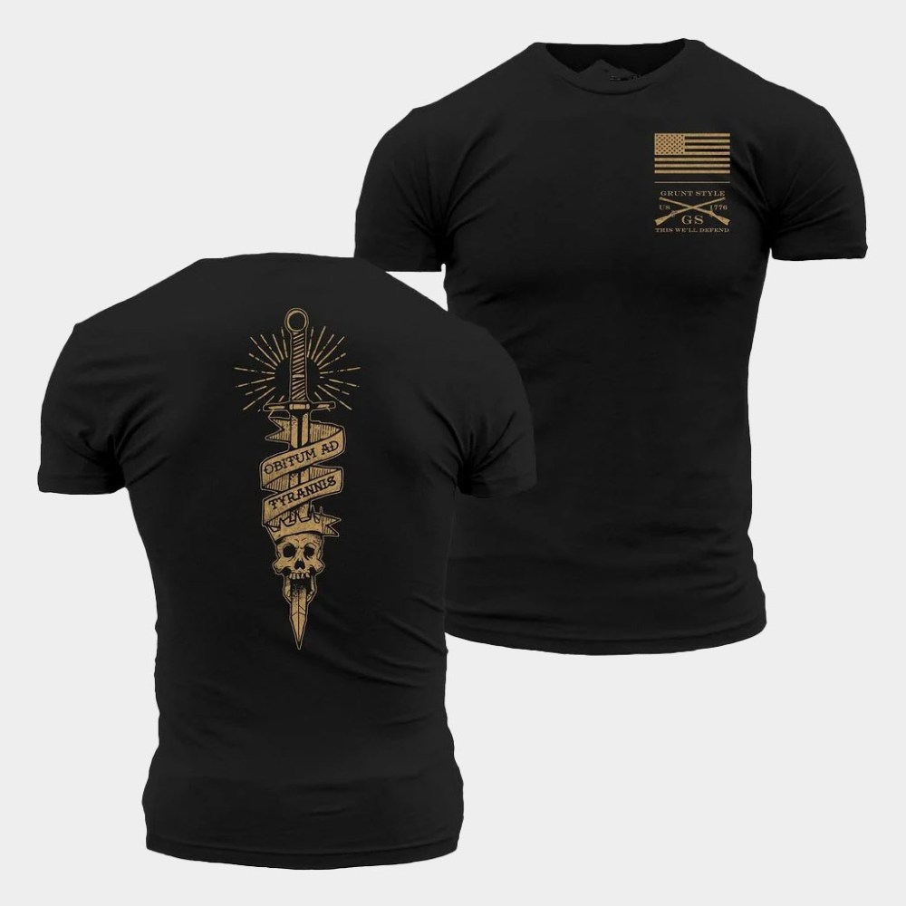 Grunt Style Merch Death To Tyrants T-Shirt Black Birthday Gift For Husband