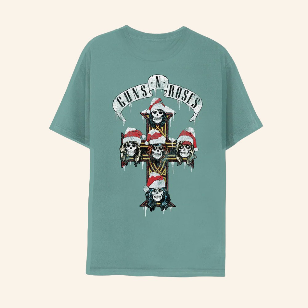 Guns N Roses Merch Holiday Cross Shirt Best Gifts For Rock Fans