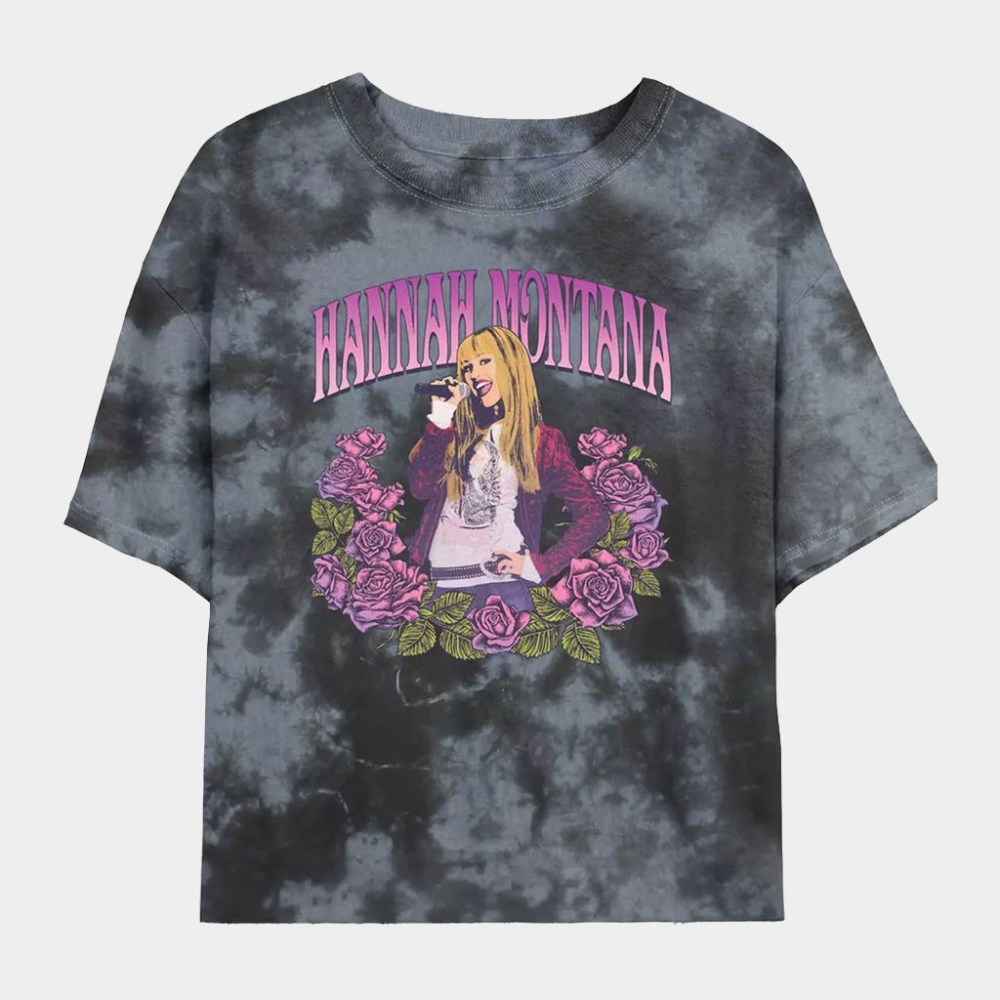Hannah Montana Merch 2026 D Channel Hannah Montana Floral Pop Star Tie Dye Shirt Gifts For Fans