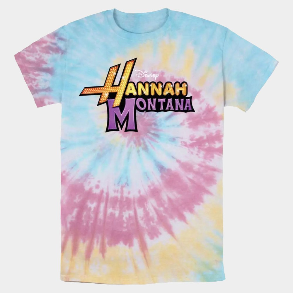 Hannah Montana Merch 2026 D Channel Hannah Montana Glam Logo Tie Dye T-Shirt Gift Ideas For Her
