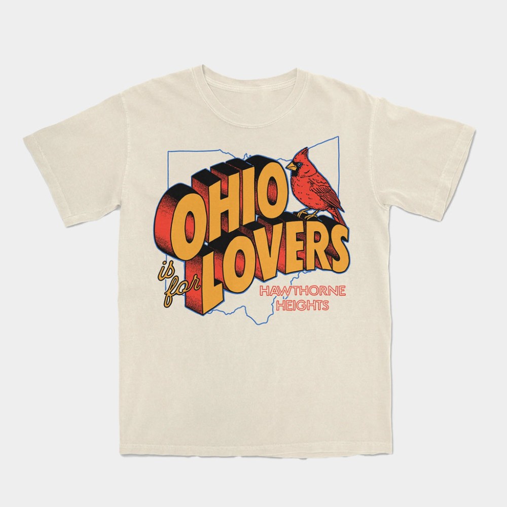 Hawthorne Heights Merch Hawthorne Heights Ohio Is For Lovers T-Shirt Valentine's Day Shirt