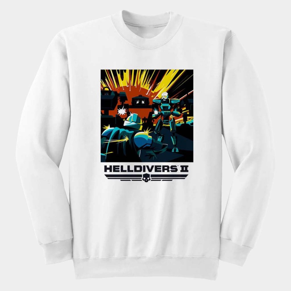 Helldivers 2 Merch Helldivers Art Sweatshirt Gift Ideas For Boyfriend