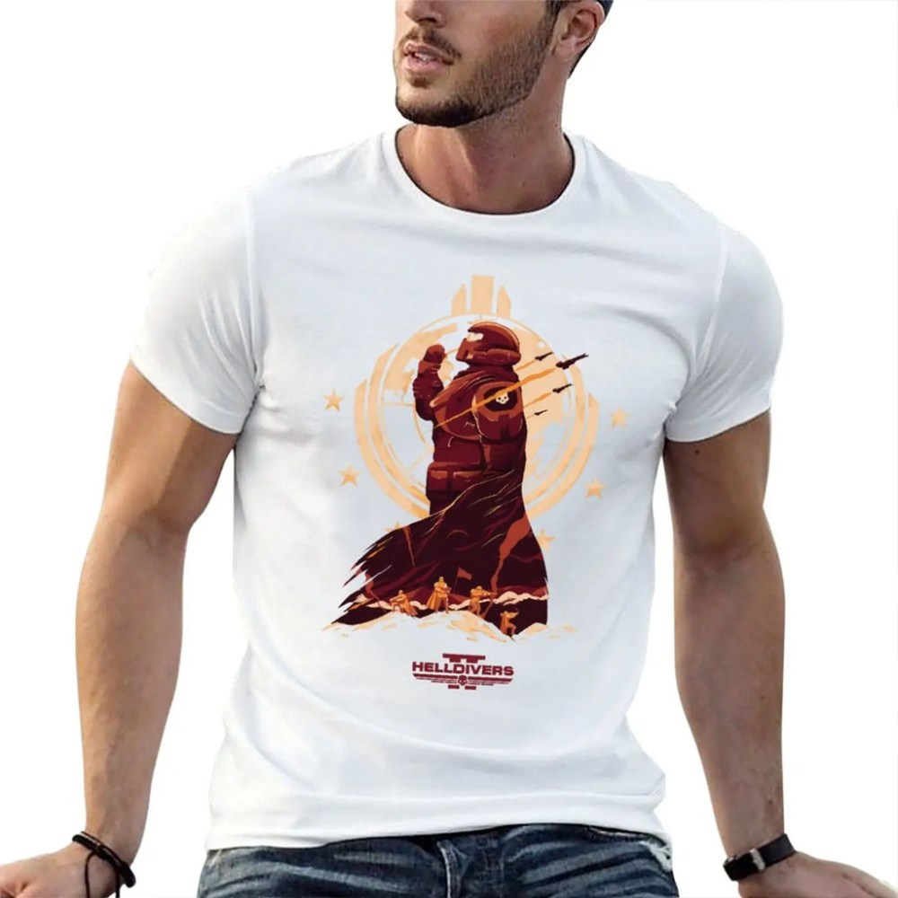 Helldivers Merch 2026 Defend Democracy T-Shirt Birthday Gifts Ideas For Husband