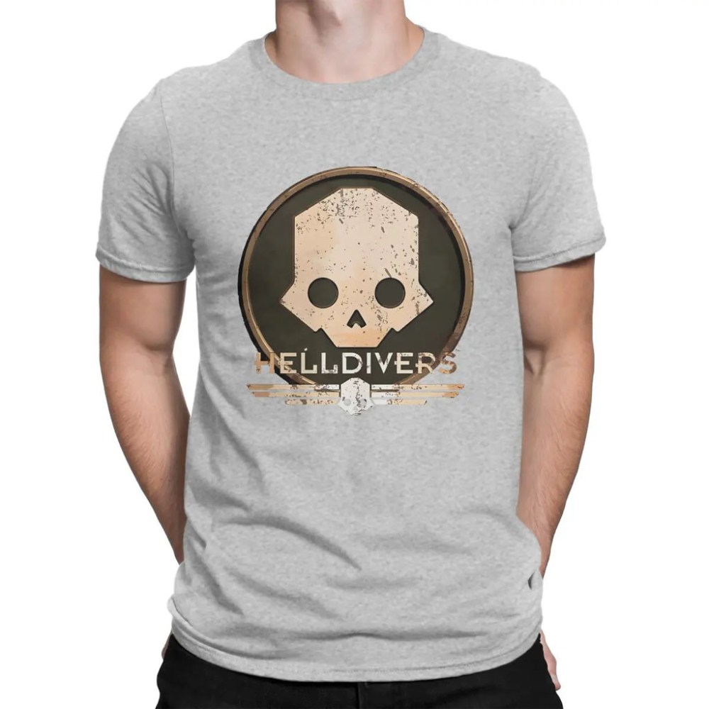 Helldivers Merch 2026 Logo Skull Shirt Helldivers T-Shirt Video Game Lover Gift Ideas
