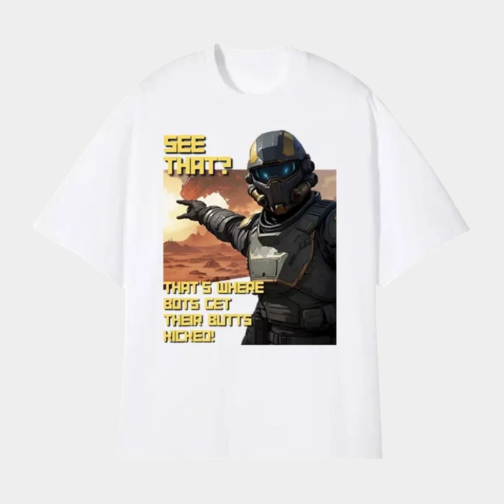 Helldivers Merch 2026 See That Shirt White Helldivers T-Shirt Video Game Lover Gift Ideas