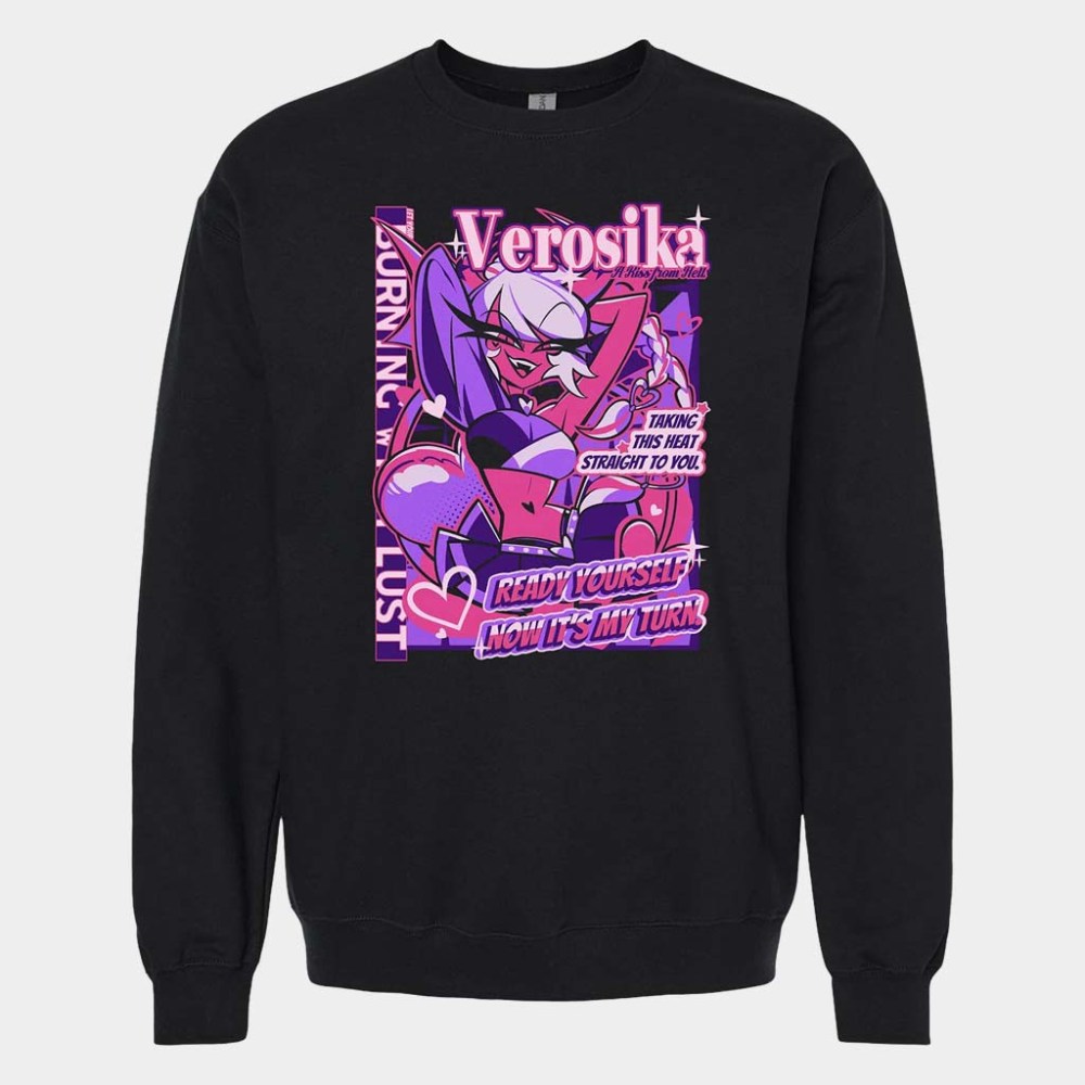 Helluva Boss Merch Verosika Crewneck From Helluva Boss With Love Sweatshirt Gift For BFF