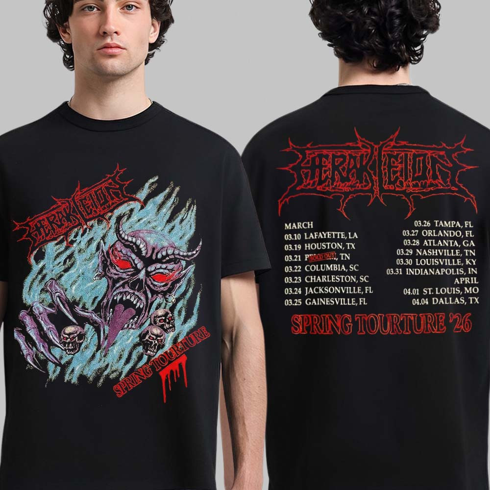 Herakleion Spring Tourture 2026 T-Shirt Music Fan Merch Best Gift For Father's Day