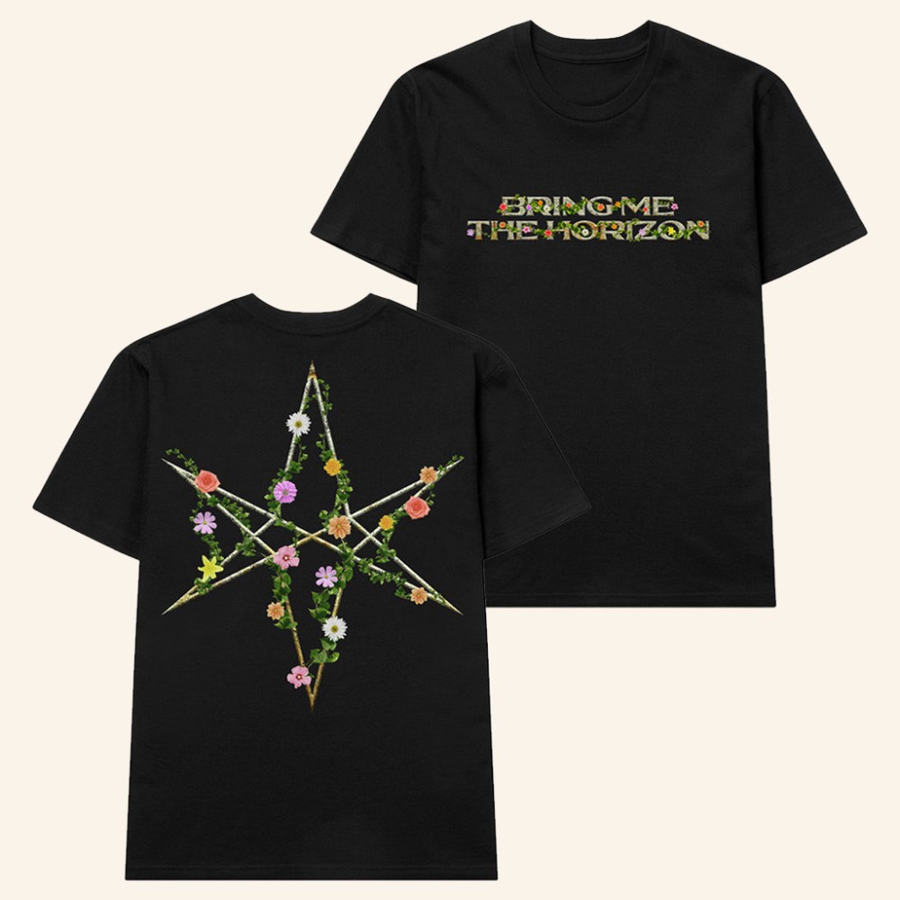 Horizon Supply Co Bring Me The Horizon Merch Floral Hex T-Shirt Gifts For Friends
