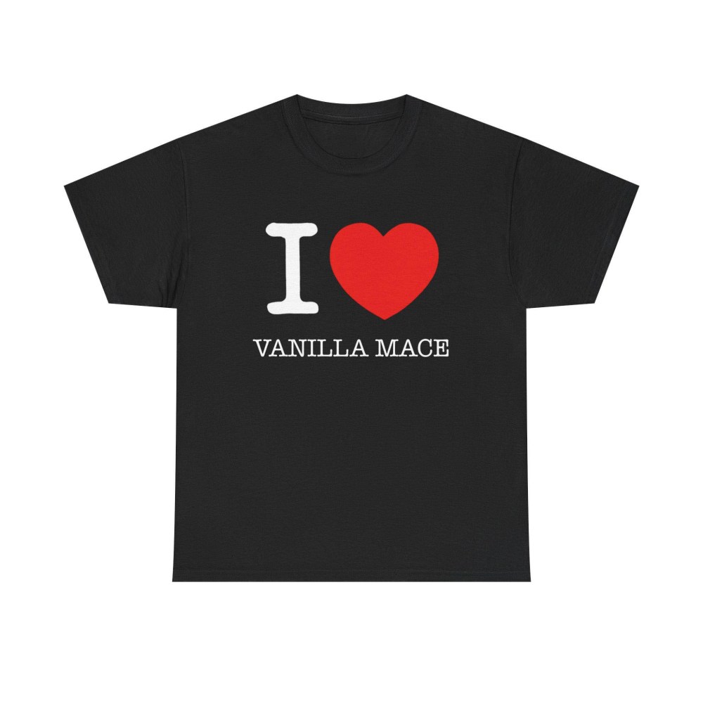 I Heart Vanilla Mace T-Shirt Self Defense Humor Clothing Cool Girl Aesthetic Gift