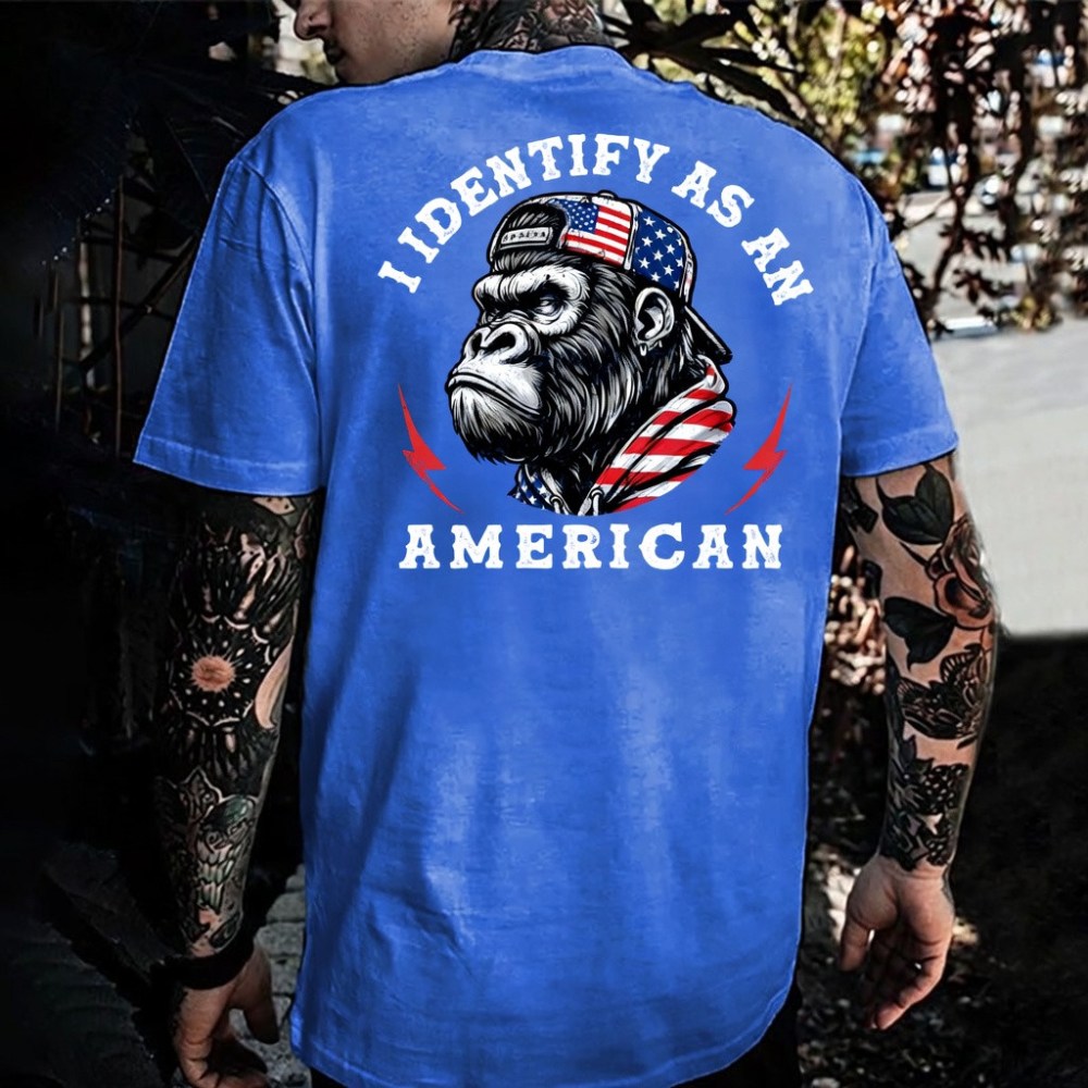 I Identify As An American T-Shirt Fourth Of July Clothes Gifts For Independence Day