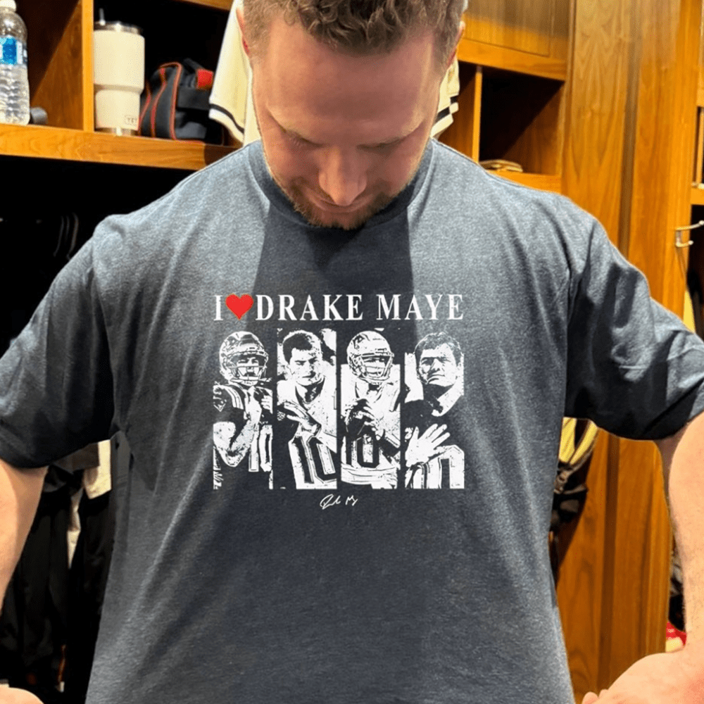 I Love Drake Maye Vintage Shirt Drake Maye Merch Birthday Gift For Football Players