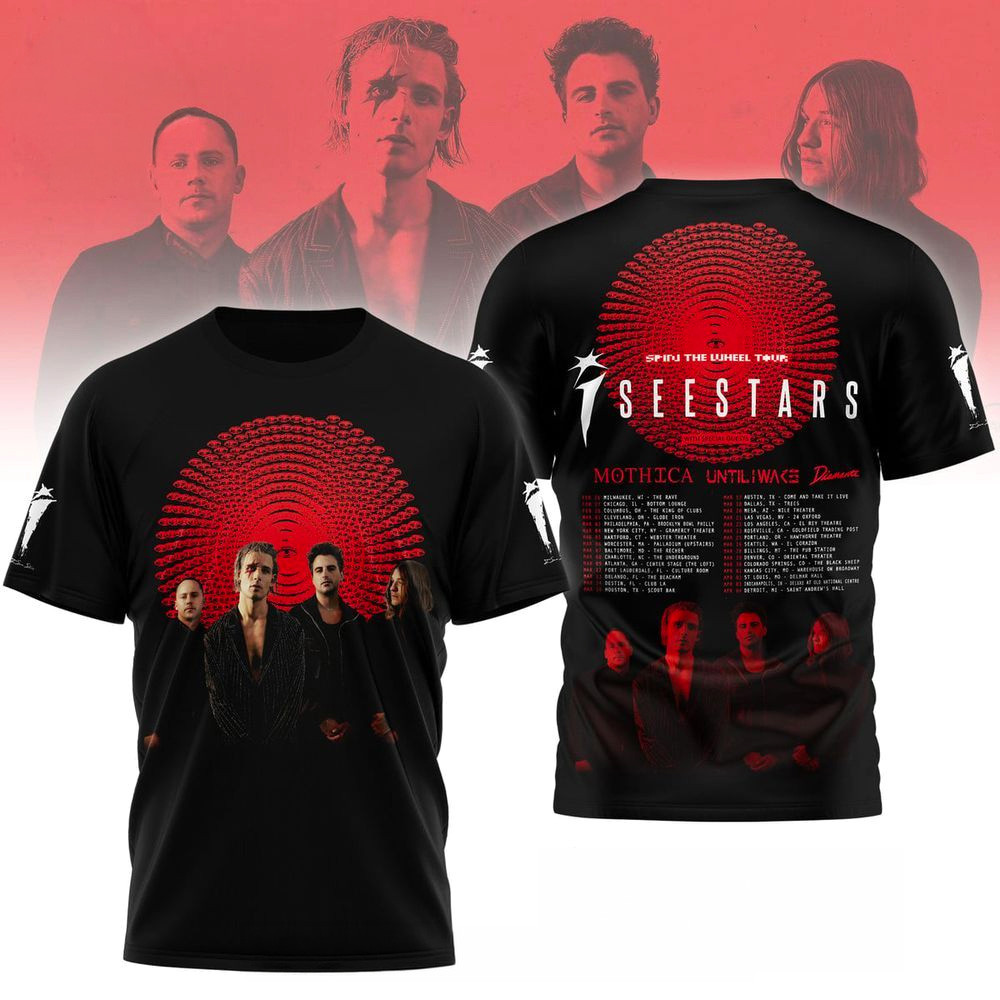 I See Stars Spin The Wheel Tour T-Shirt Fan Merch Birthday Gift For Brother