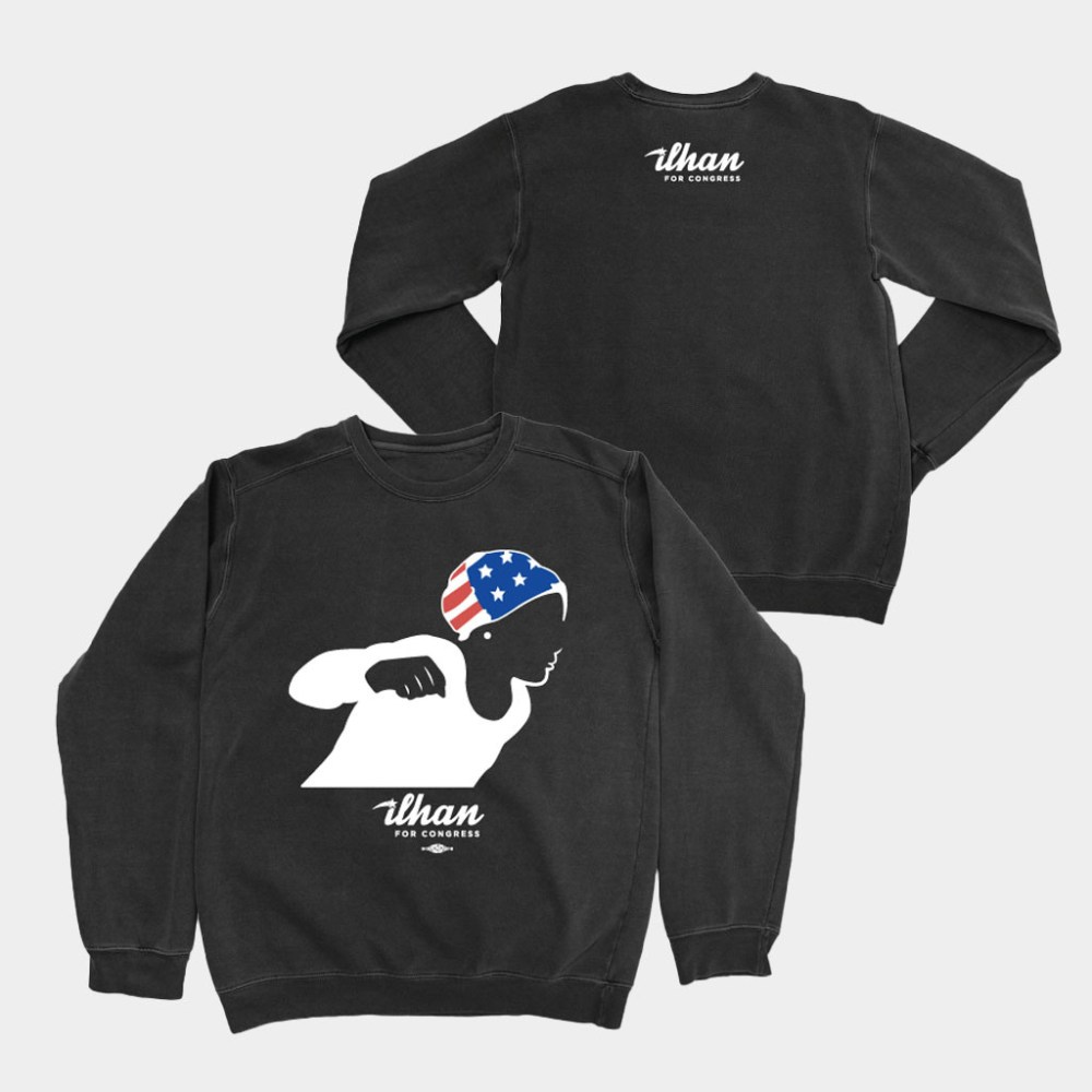 Ilhan Omar Merch Don't Let Bullies Win Black Sweatshirt Gift Ideas For Mom
