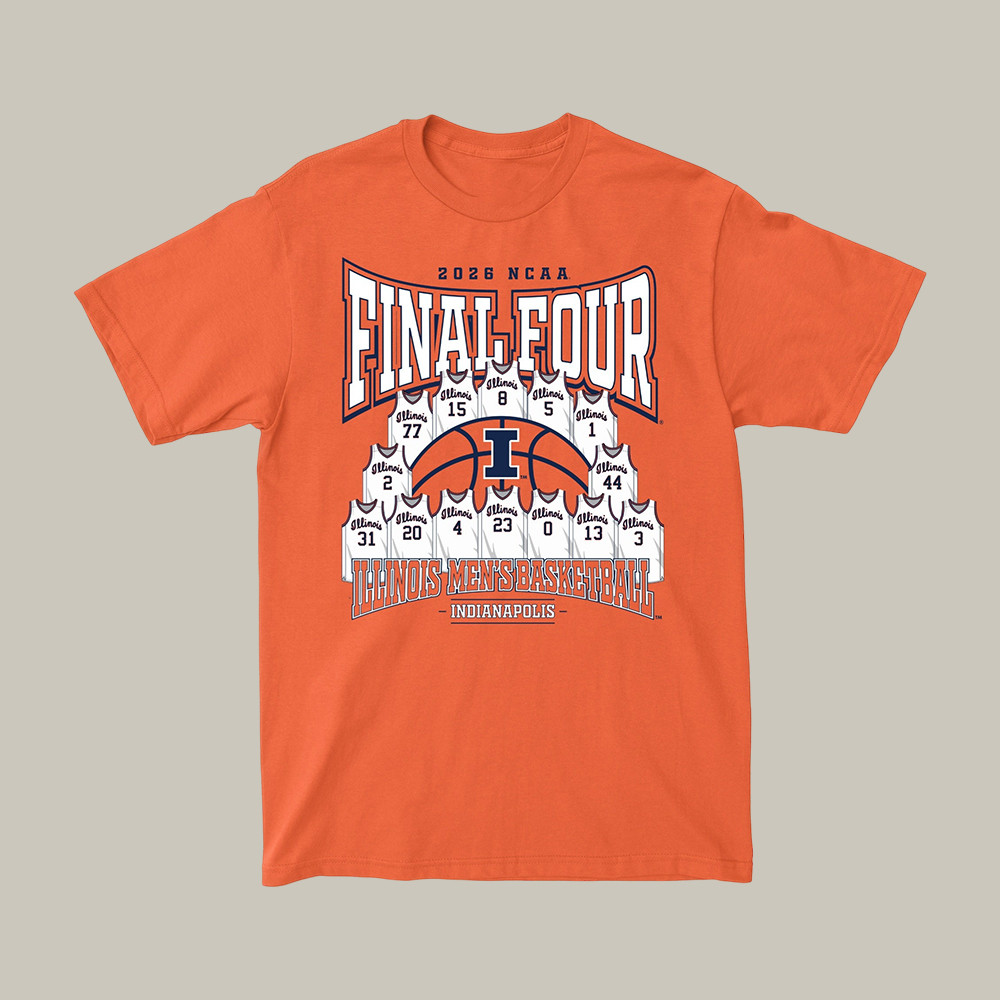 Illinois Basketball Final Four T-Shirt 2026 NCAA Men's Final Four Clothes Basketball Lover Gift