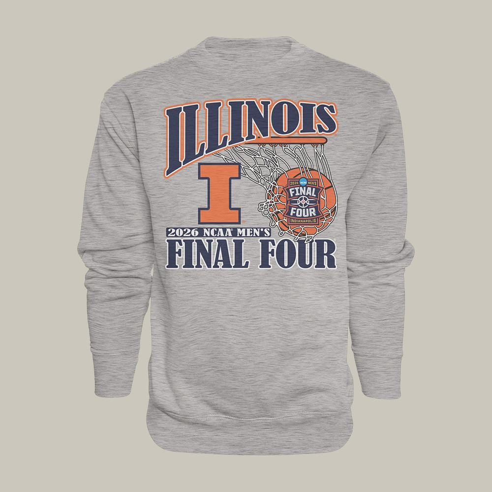 Illinois Fighting Illini 2026 Final Four Basketball Sweatshirt Game Day Clothing Fan Gift For Him