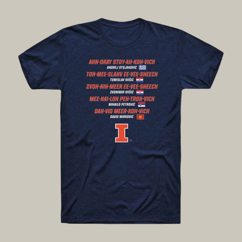 Illinois Fighting Illini 2026 NCAA Men's Final Four T-Shirt Basketball Clothes Game Day Gift For Father
