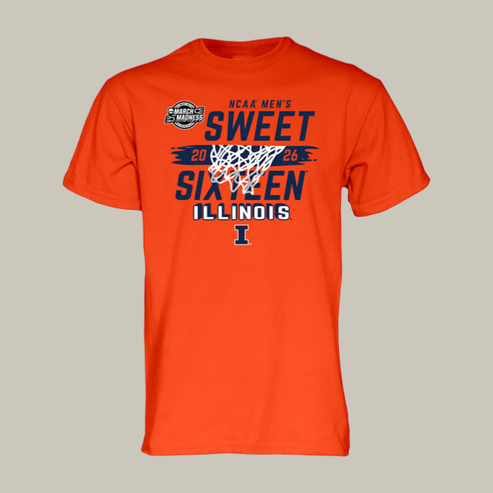 Illinois Fighting Illini 2026 NCAA Men's Final Four T-Shirt Basketball Clothes Game Day Gift For Men