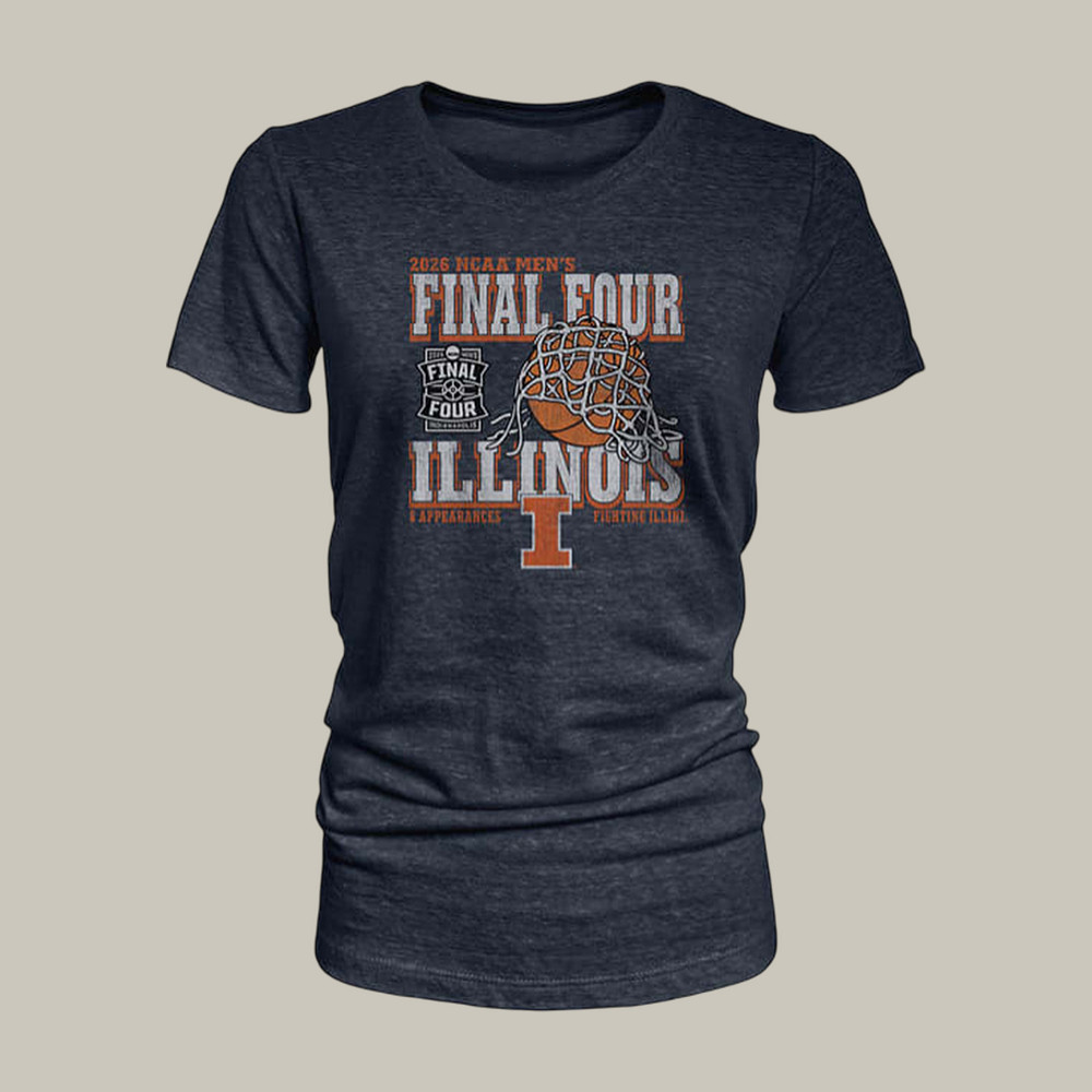 Illinois Fighting Illini 2026 NCAA Men's Final Four T-Shirt March Madness Bracket Clothes Gift For Mom