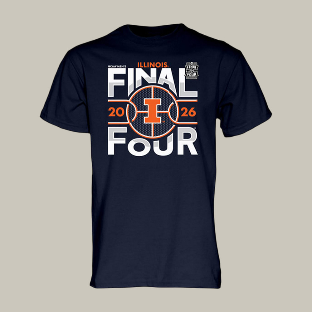 Illinois Fighting Illini 2026 NCAA Men's Final Four T-Shirt March Madness Clothes Gift Ideas
