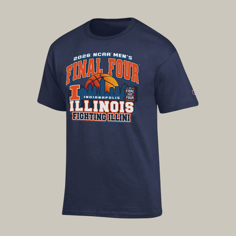 Illinois Fighting Illini 2026 NCAA Men's Final Four T-Shirt March Madness Shirt Dad Birthday Gift