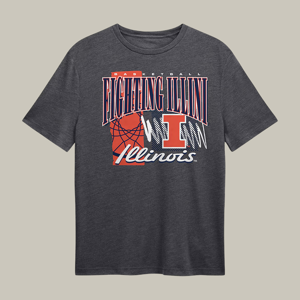 Illinois Fighting Illini Basketball Final Four T-Shirt March Madness Bracket Clothes Game Day Gift